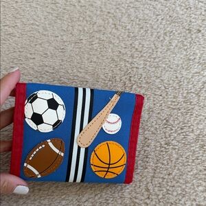 Kids Sports-Themed Wallet - Blue and Red